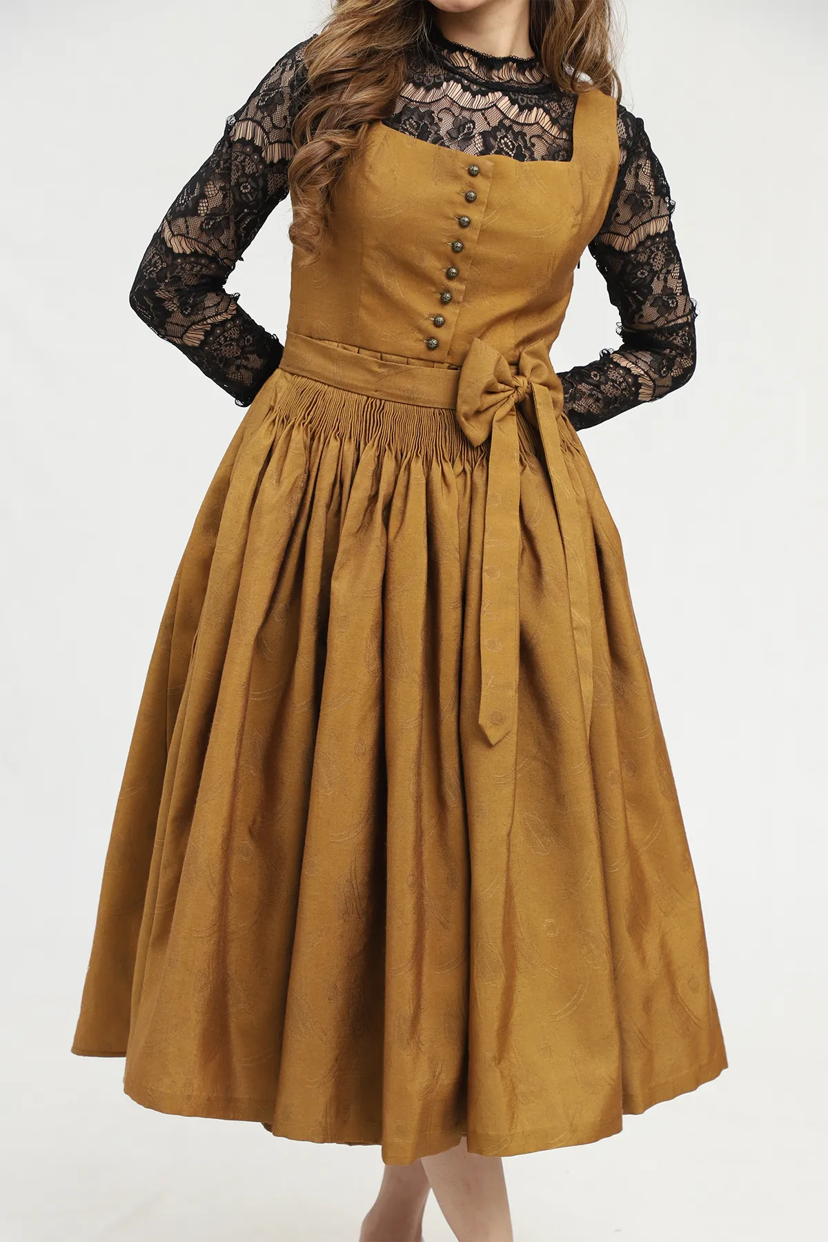 Brown German Dirndl Dress - Image 2