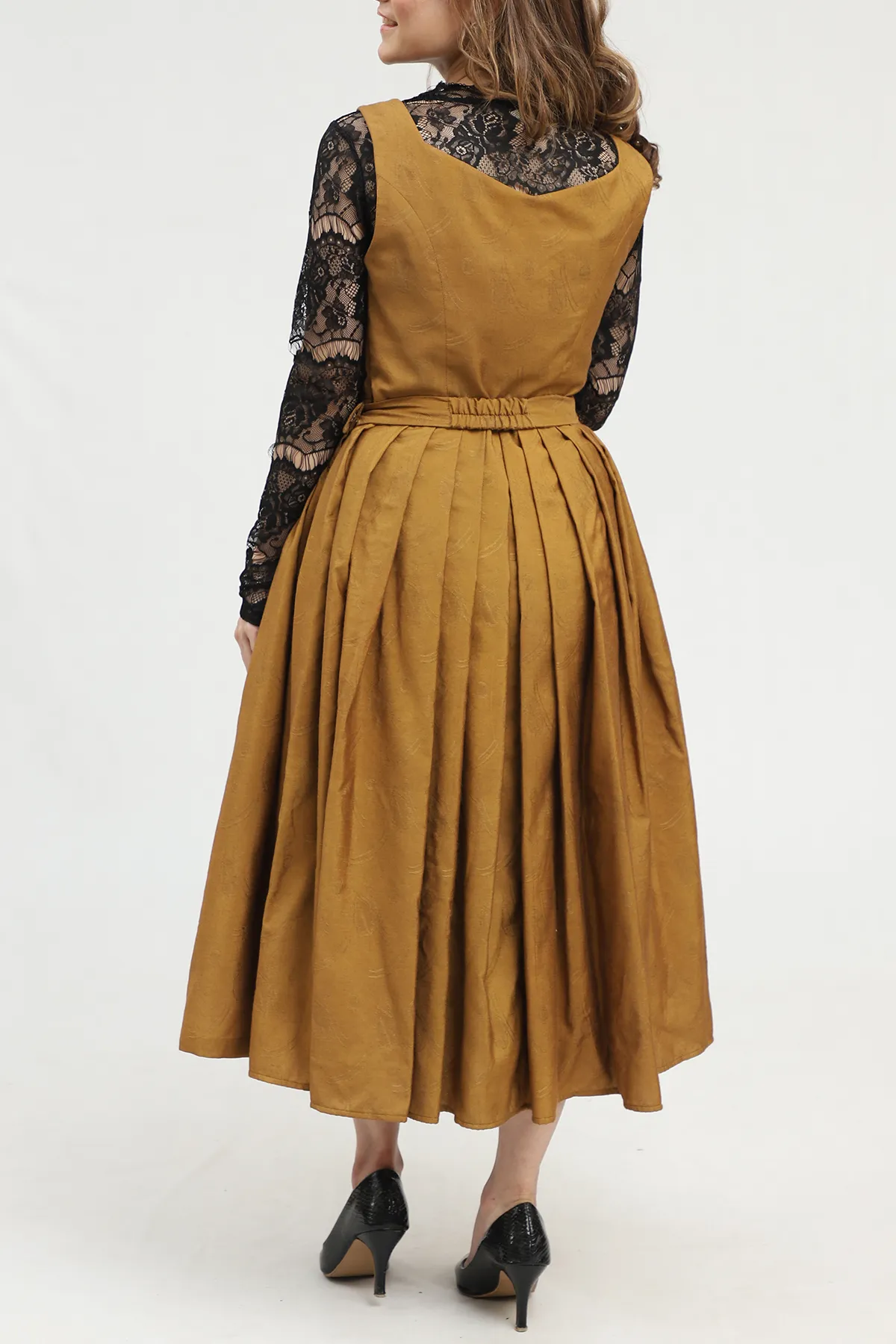 Brown German Dirndl Dress - Image 3