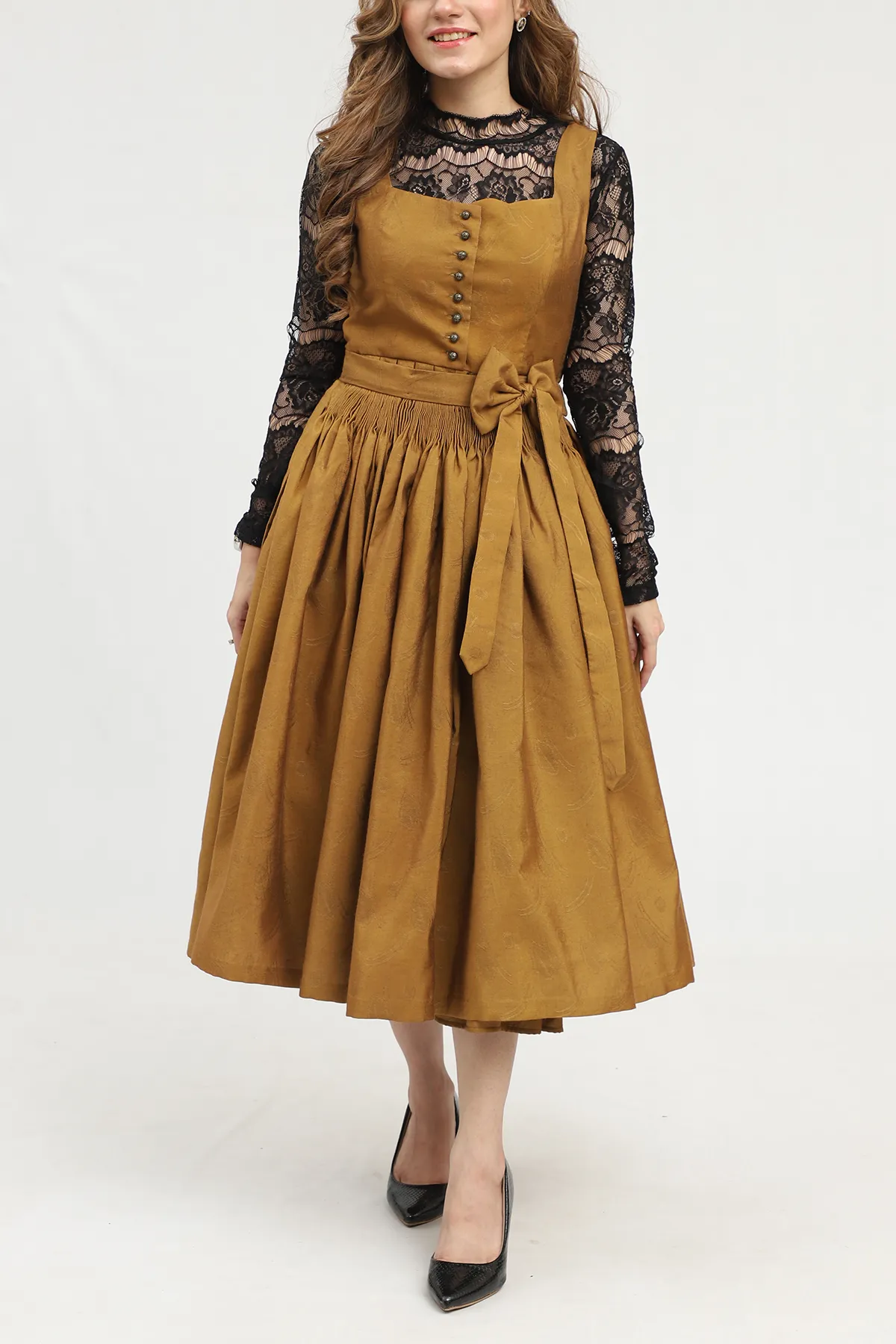 Brown German Dirndl Dress