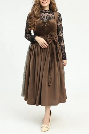 Brown German Dirndl Dress